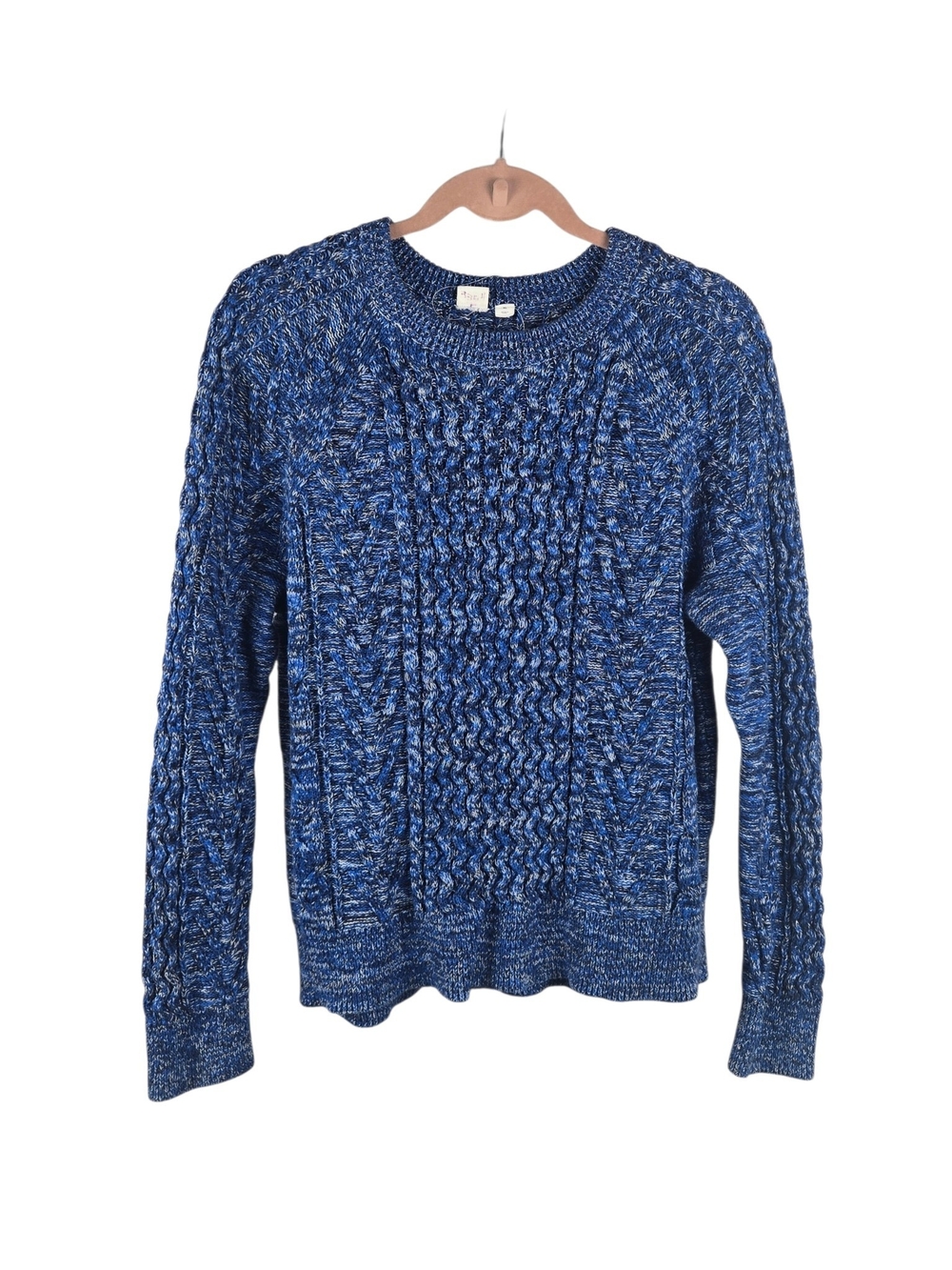 Gap Wavy Cable Knit Sweater Bristol Blue Size XL